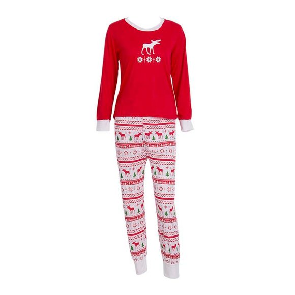 COPY - Matching Red White Reindeer Winter Christmas Family Pajamas PJs Men Wome… - Picture 6 of 16